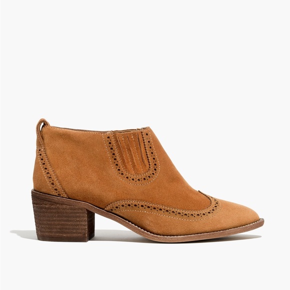 Madewell Shoes - Madewell The Grayson Brogue suede Chelsea Boots tan brown size 7